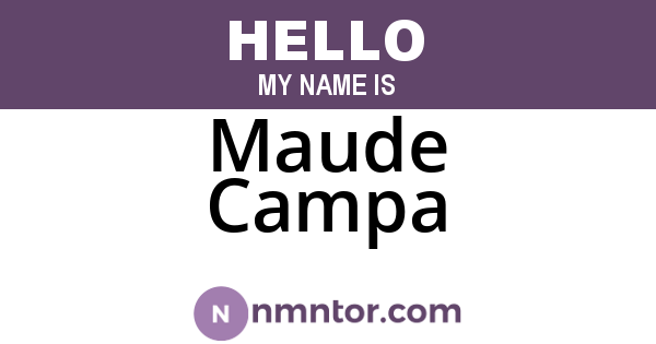 Maude Campa
