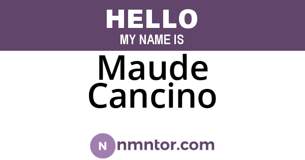 Maude Cancino