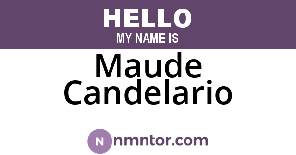 Maude Candelario