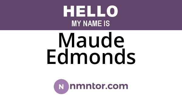Maude Edmonds