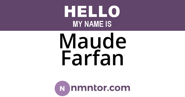 Maude Farfan