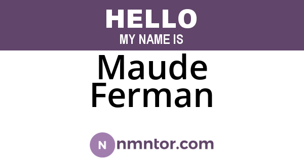 Maude Ferman