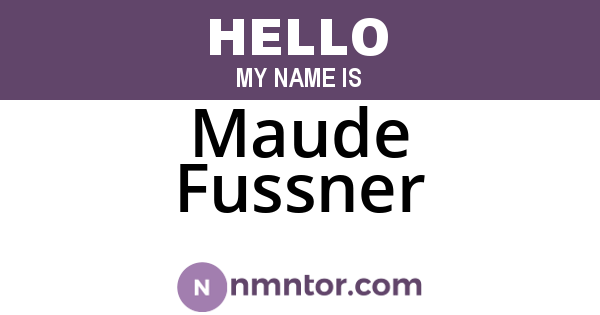Maude Fussner