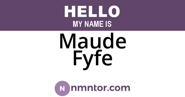 Maude Fyfe