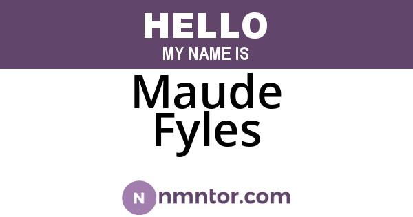 Maude Fyles