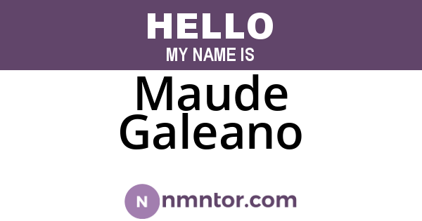 Maude Galeano