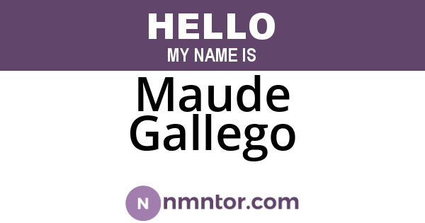 Maude Gallego