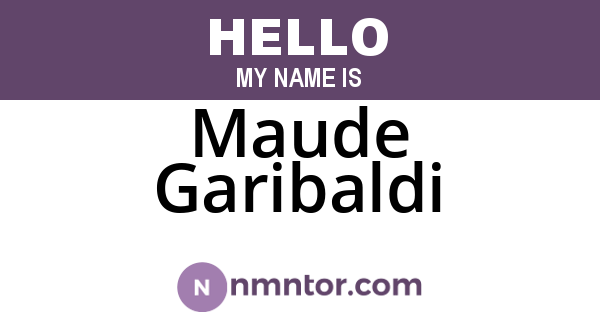 Maude Garibaldi