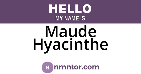 Maude Hyacinthe
