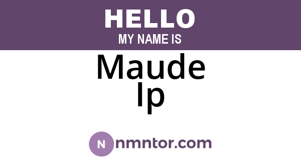 Maude Ip
