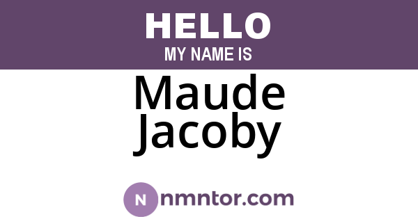 Maude Jacoby
