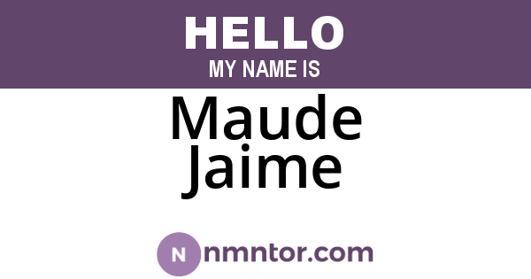 Maude Jaime