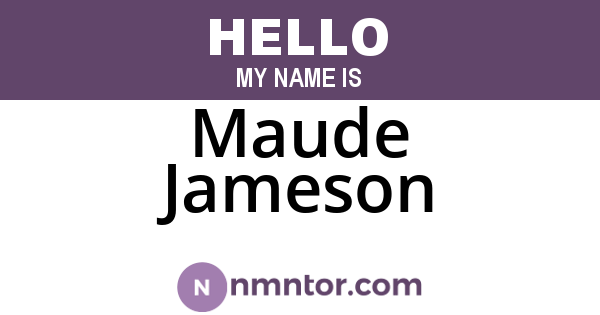 Maude Jameson