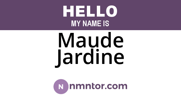 Maude Jardine