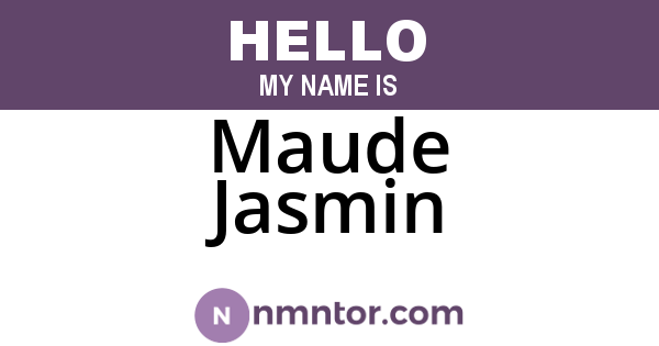 Maude Jasmin
