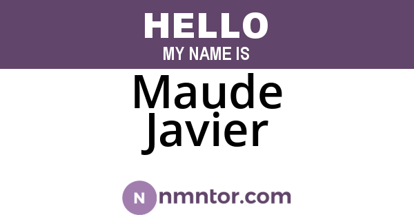 Maude Javier