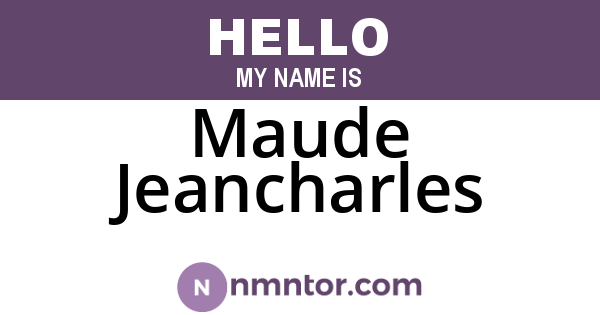 Maude Jeancharles