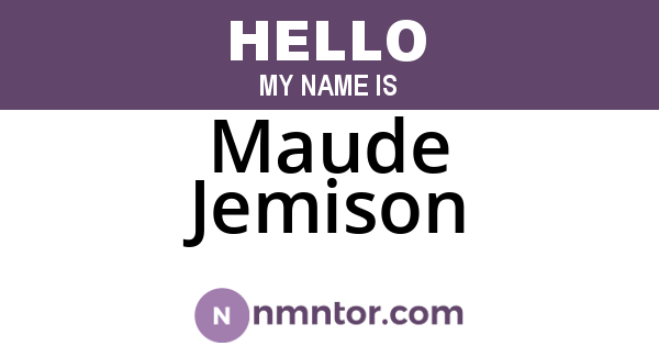 Maude Jemison