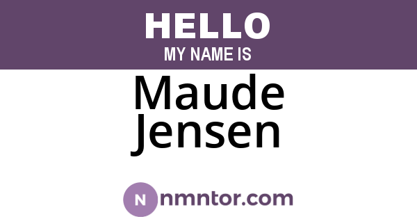 Maude Jensen
