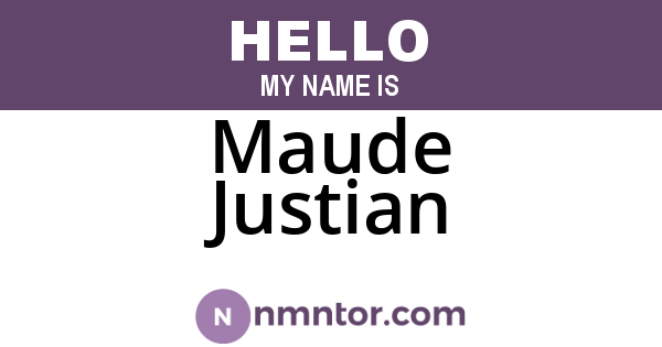 Maude Justian