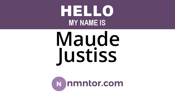 Maude Justiss