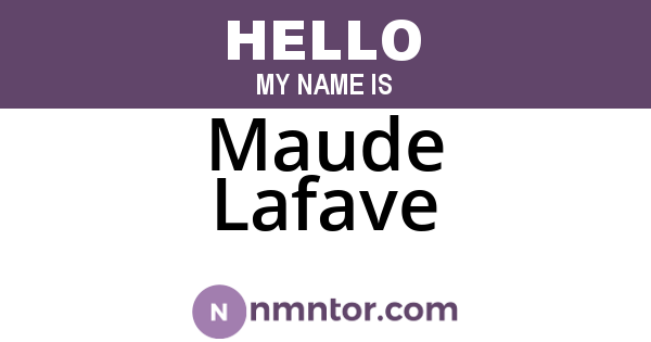 Maude Lafave