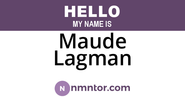 Maude Lagman