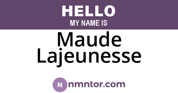 Maude Lajeunesse