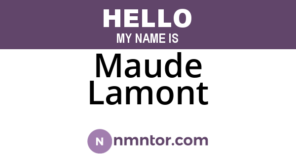 Maude Lamont