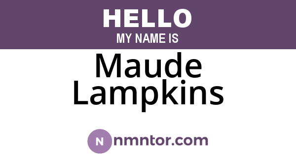 Maude Lampkins