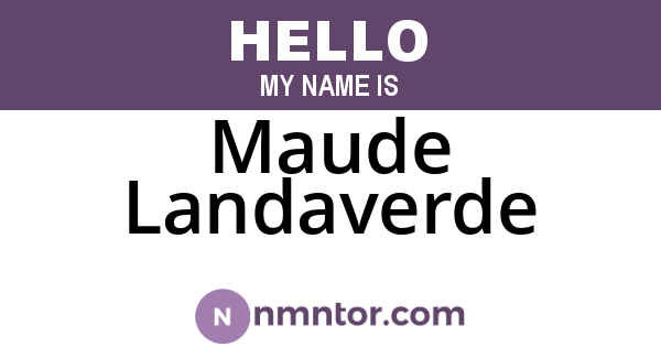 Maude Landaverde
