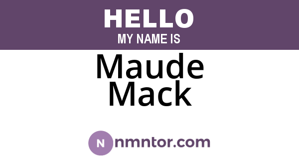 Maude Mack