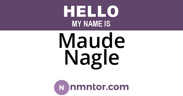Maude Nagle