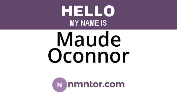 Maude Oconnor