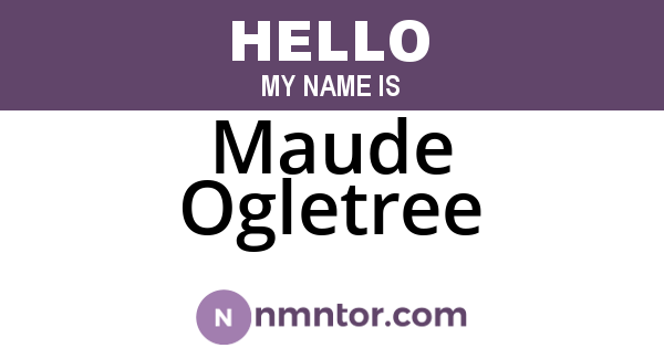 Maude Ogletree