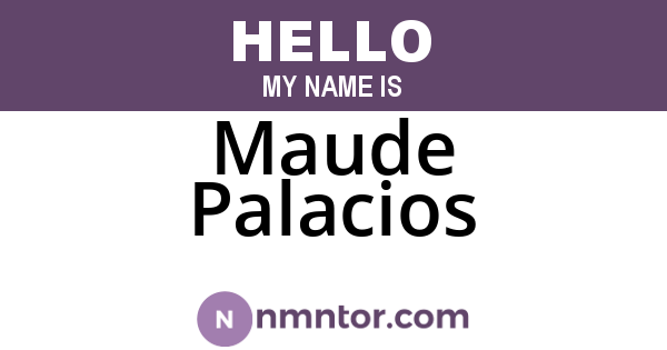 Maude Palacios