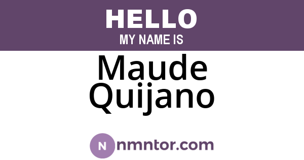 Maude Quijano