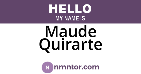 Maude Quirarte