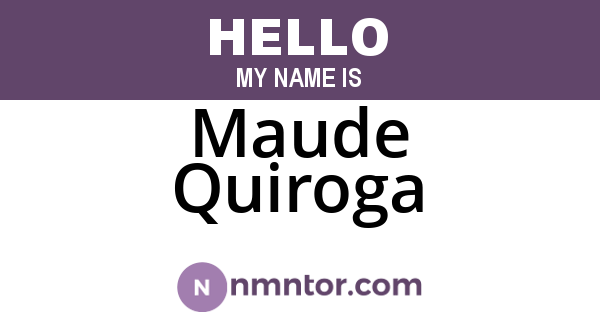 Maude Quiroga