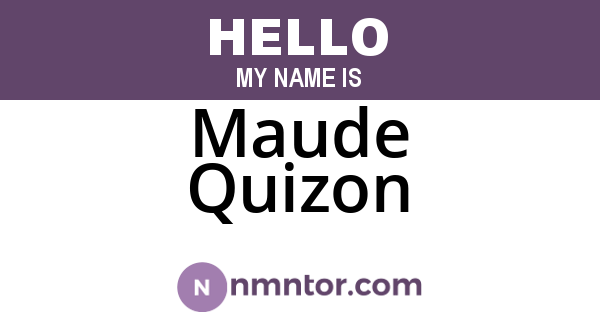 Maude Quizon