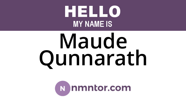 Maude Qunnarath