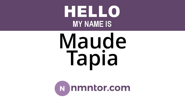 Maude Tapia
