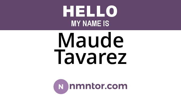 Maude Tavarez