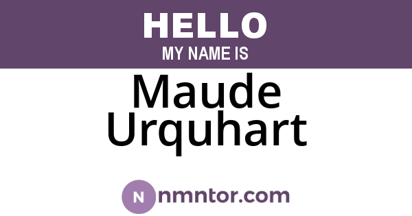 Maude Urquhart