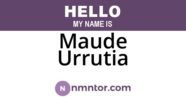 Maude Urrutia