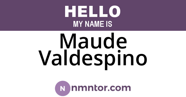 Maude Valdespino