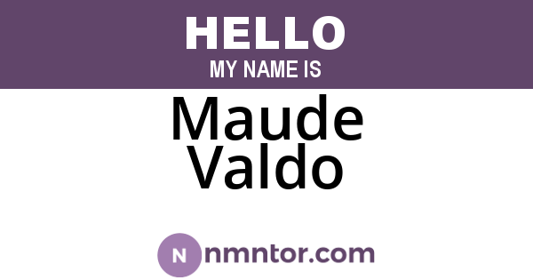 Maude Valdo