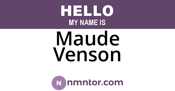 Maude Venson