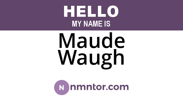 Maude Waugh