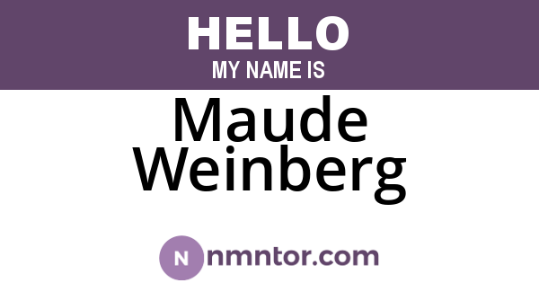 Maude Weinberg